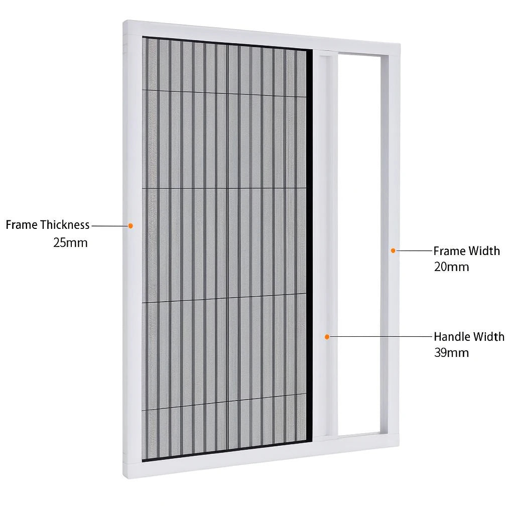 Custom made pleated mosquito net with side thread system for windows, Portugal