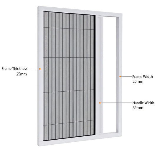 Custom made pleated mosquito net with side thread system for windows, Portugal