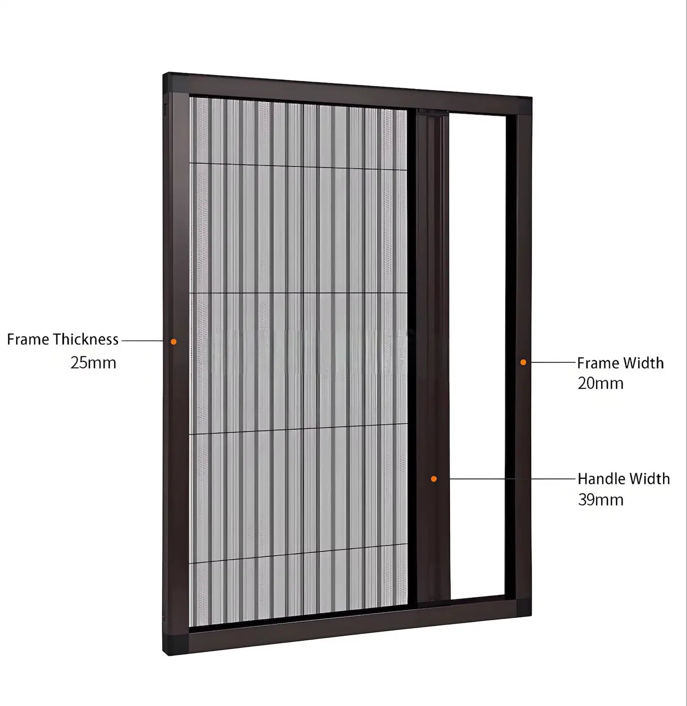 Custom made pleated mosquito net with side thread system for windows, Portugal