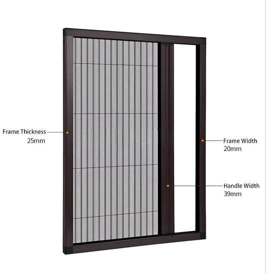 Custom made pleated mosquito net with side thread system for windows, Portugal